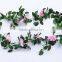 16 flower heads artificial rose flower garland for wedding