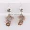 Parrot Feather Earrings Ecological Handicraft Earring Girls Bar Party Earrings