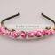 Decorated fabric flower anadem,artificial fabric rose headflower for girls hair jewelry