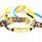 gold love letter charm suede leather bracelet custom logo charm leather bracelet