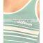 MGOO Fashion Low Cut Neck Slim Fit Ladies Crop Top Custom White Stripe Printing Gym Tank Top