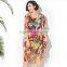 2017 summer plus size printed dress cool chiffon maternity dress