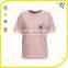 OEM Services Custom Design Printing Women Pink Cotton Floral Print Women Tee Shirts