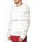 custom pierced white pullover man winter sweater