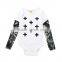 S17526A Autumn 2017 Cotton Children Long Sleeve Cute Baby Boys Tattoo Jumpsuits