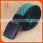 Allergy free mens outdoor stripe multicolor smooth cam buckle canvas fabric belt