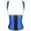 2015 Walson colorful high quality Sport latex girdle waist trainer cincher high quality vest thick shoulder girdle for women