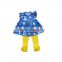 wholesale clothes turkey baby girls princess pattern flutter pearl dress and icing ruffle pants kids Fairy Tales clothes set