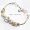 Fashion Ball Diamond With Gold Metal Jewelry Party Occasion Bracelets