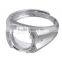Fashion jewelry micro pave cubic zirconia 925 silver ring mounting