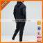 Top design black cotton tracksuit/ add you logo plain tracksuit sportswear H-1810
