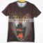 Mens Summer Clothing 3D Animal Print Round Top T-Shirt Graphic Casual Tee Blouse