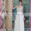 CE1498 Sexy A-Line Beaded Chiffon See Through Corset Lace Bodice Wedding Dress