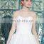 ED A-line Strapless Button Beads& Appliques Floor Length Organza Wedding Dress