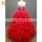 Elegant Strapless Floor Length Ruffles Red Sweet 16 Vestidos Quinceanera Dresses Ball Gown