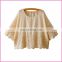 comfortable cotton fabric featured hollow out blouse