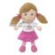 Stuffed Soft Plush Cute Girl Doll Toy With Dress Pretty Pink Custom Kids Handmade Rag Doll