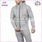 Mens apparel grey blank designer OEM french terry hoodies