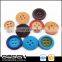 Colorful Dipped Shape Wooden Pattern Four Holes Button Garment Shirt Sewing Button Eyes Button For Coat Blazers Dress Kids Wear