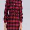 Long Sleeve Plaid Long Ladies' Shirt