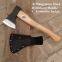 360mm Length Hickory Handle Hand Cutting Tools Steel Axe