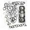 XYREPUESTOS  AUTO ENGINE PARTS Repuestos Al Por Mayor 1GRFE Full Gasket Set for TOYOTA HILUX 04111-31343 04111-31342