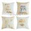 Gold Stamping Soft  Decorative Outdoor Square velvet  Cushion Cover for Sofa
