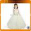 Newest Girls Floor Length Pattern Wedding Gowns Fancy Kids Casual Tulle Ball Gowns Children Boutique Wedding Dresses