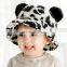 Autumn and winter new baby hat cover  boys and girls cartoon leopard Plush basin hat warm hat