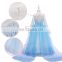 New Snow Queen Anna Elsa 2 Christmas Dress Kids Halloween Carnival Elsa Costume Girls Crystal Light Blue Long Sleeve Elsa Dress