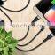 3 in 1 braided wire  strong and durable for  iPhone micro type-c  usb  cable