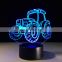 LED Light  Tractor 3D Illusion Bedside Table Lamp Sleeping Lighting Touch Sensor Cute Gift Present Creative Art and Crafts
