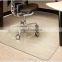 Customized Glass Office Chair Floor Mat for Carpet
