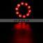4PCS 19 LED Truck Lorry Brake Lights Stop Turn Tail Lamp Black Rubber Turn Signal Stop Lights