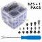 625pcs/box bumper plastic fastener kit Push-Type Retainers leaves board expansion clip