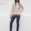 Ladies thick knit ribbed cashmere pullover sweater