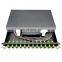 24 Port 1U 19 inch Fiber Patch Panel SC 24 port with adapter and fiber pigtail 24 port fiber optic patch panel