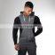 Wholesale customized hot sale muscle fitness brothers sports and leisure shark slim sweater warm zipper men's hooded sweater