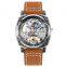 High quality Skmei 9271 Leather Strap Men Watches Private Label Luxury Automatic Movement Mechanical Watch