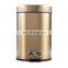 Colorful thin lid stainless steel pedal bin 5L kitchen pedal bin with soft close