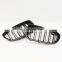 For BMW Grille F10 F18 Racing Grill Matt black double slat line car bumper mesh grill for BMW 5 series M5 2010-2017