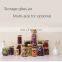 amazon top seller bamboo storage bottles clear glass spice food jars home storage & organization kitchen tabletop container