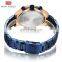 MINI FOCUS MF0218G Men's Quartz Watches Stainless Steel Strap Waterproof Chronograph Business Waterproof Wrist Watch