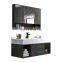 Modern Luxury Wood Bathroom Towel Cabinet Vanity Cabinet Set With Stone Countertop From China