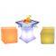 nightclub table hotel VIP seating cube chair patio furniture decorative lighting cube chair