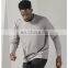 New Custom Logo Plain Long Sleeve Slim Fit Solid Color Crew Neck Men's Fitness Shirt Workout Running Sports Activewear Gym Top
