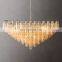 Retro classic Chiara square gold industrial crystal chandelier decoration for living room bedroom hotel ceiling lighting