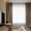 Wholesale Luxury Electric Drapes In Grey Modern Window Curtains Solid Color Silk Double Sheer Window Treatment