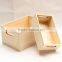 2016 high quaility big size pine wooden food or small thing storage box without lid of 2 set