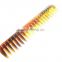 Amber color tortoise shell comb plastic ,wide tooth comb